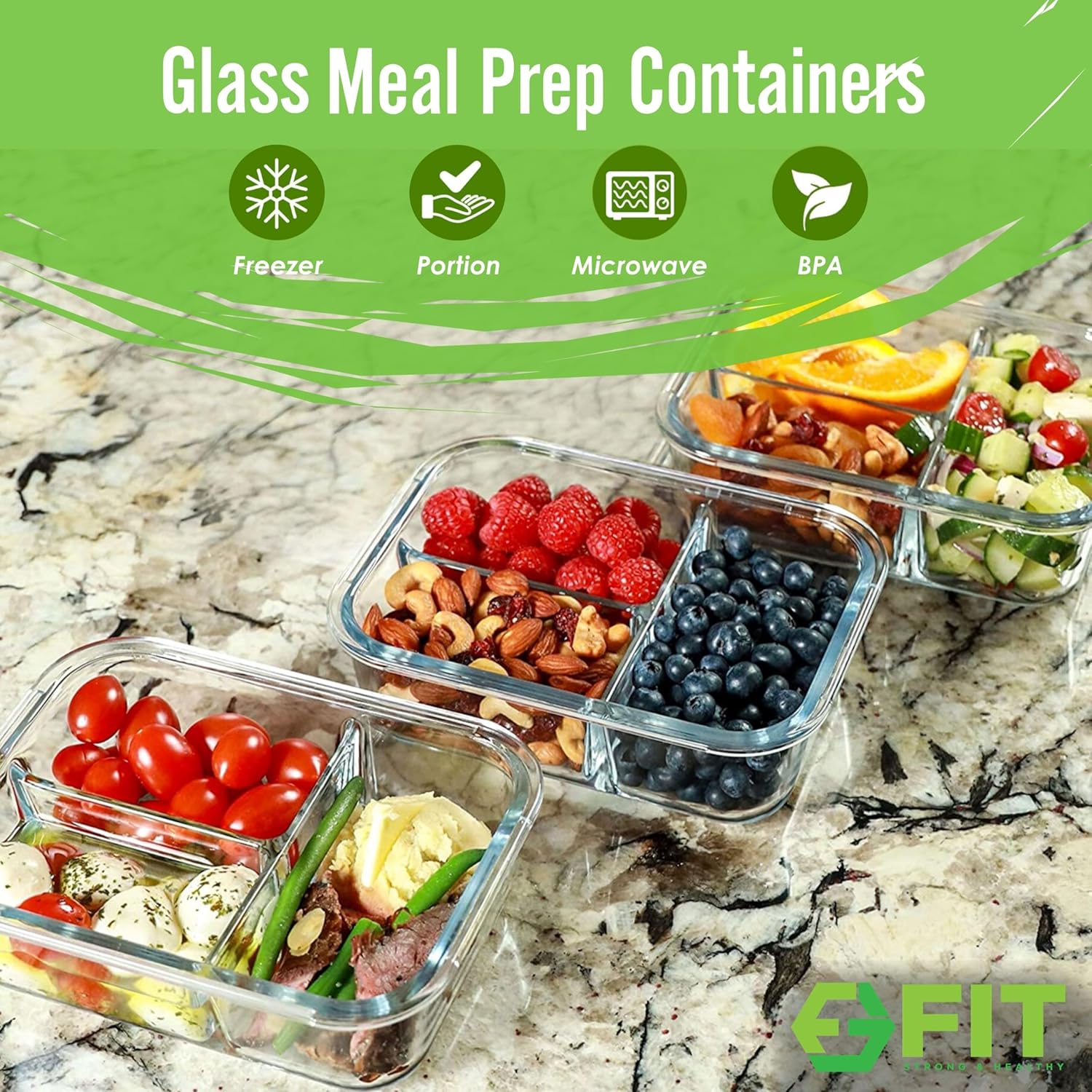 Trackwel 3x Portion Control Containers trackwel